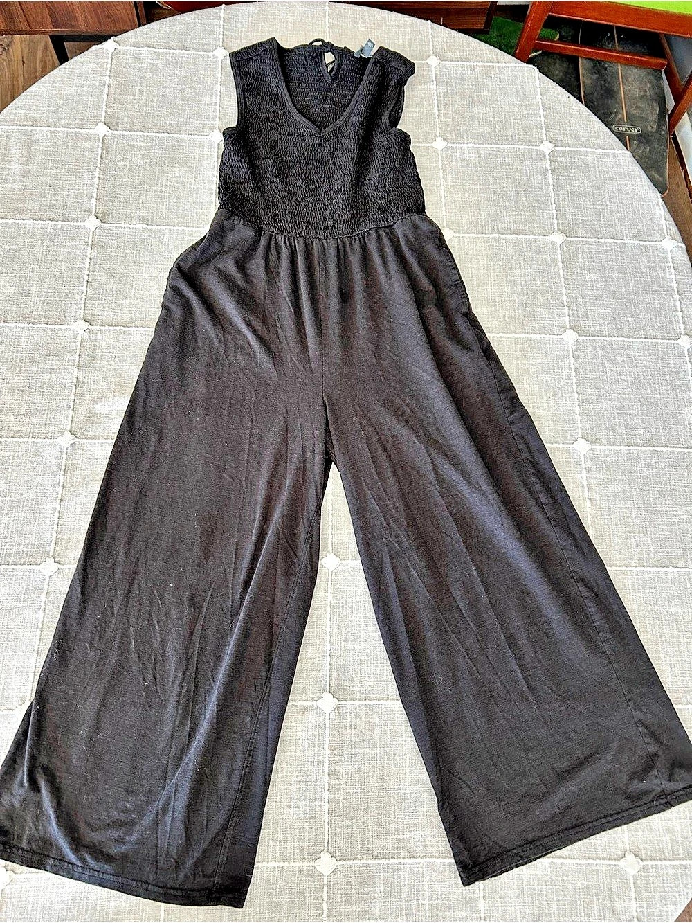 TOAD&CO Black Wide Leg Jumpsuit Size Small Like New